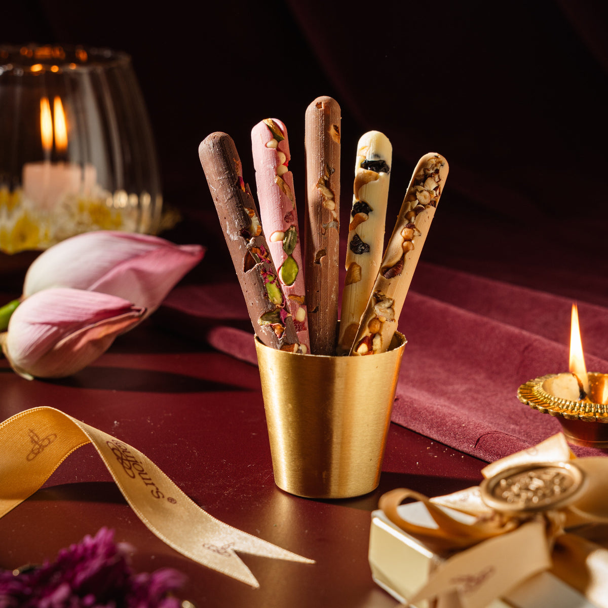 Chocolate Mendiant Sticks