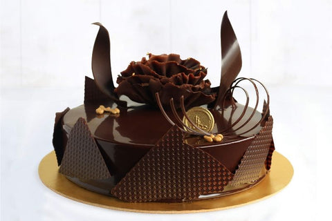 Chloe, chocolate anniversary cake, chocolate ganche