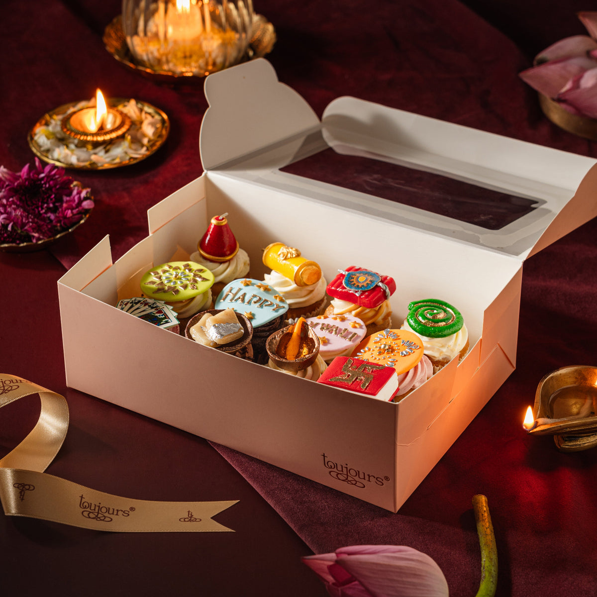 Mini Diwali Cupcakes