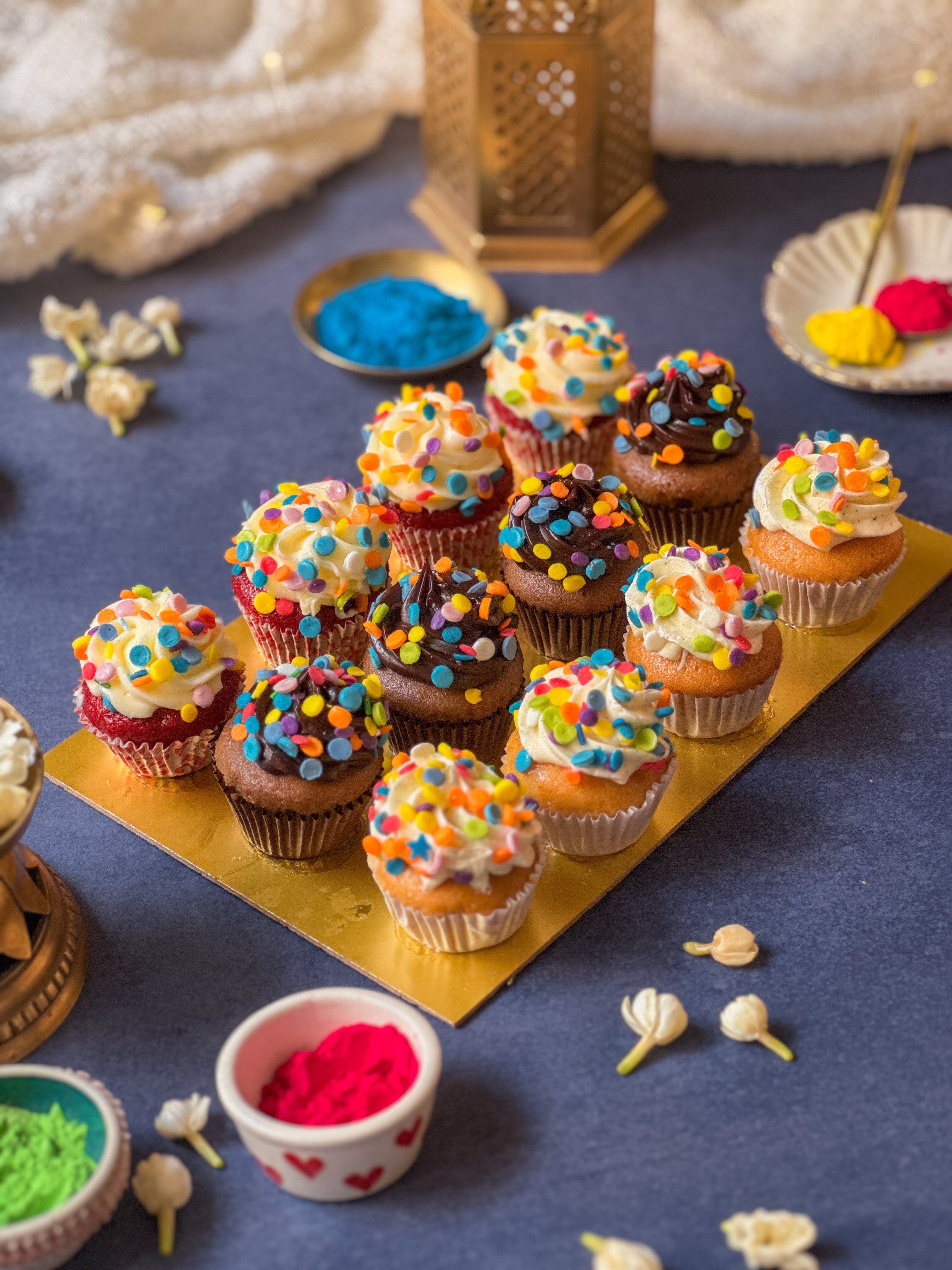 Holi Mini Cupcake Box (Box of 12)