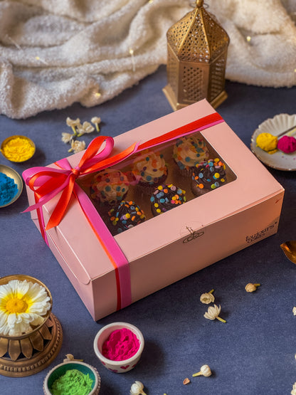 Holi Mini Cupcake Box (Box of 12)