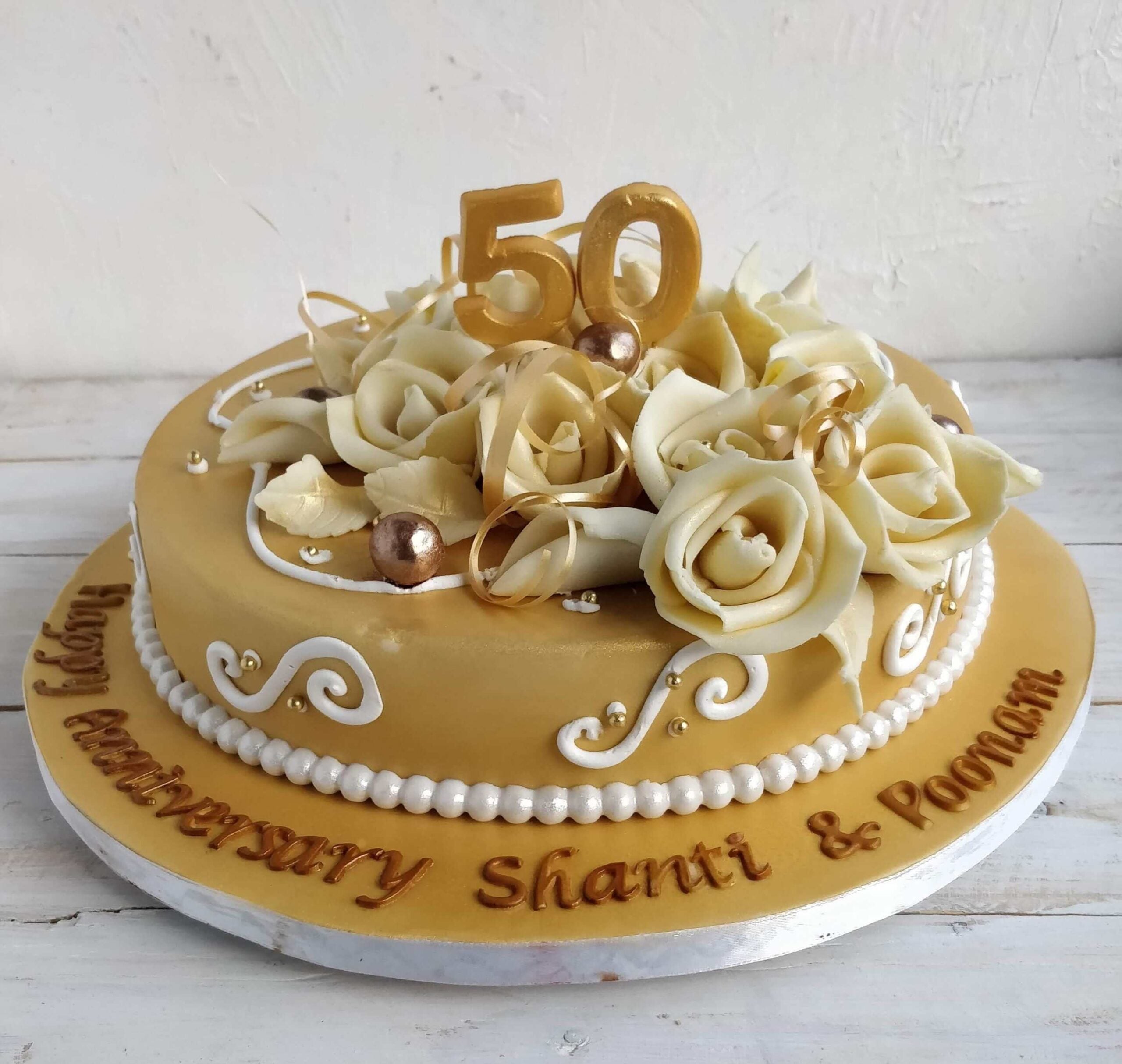 Baking Passion - Golden jubilee anniversary cake for my... | Facebook