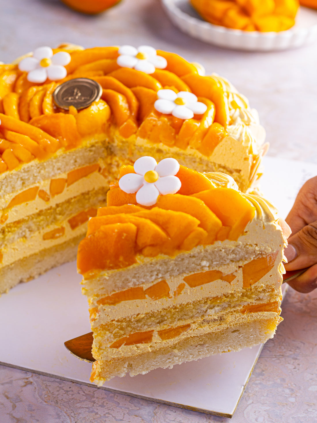 Fresh Cream Mango Cake