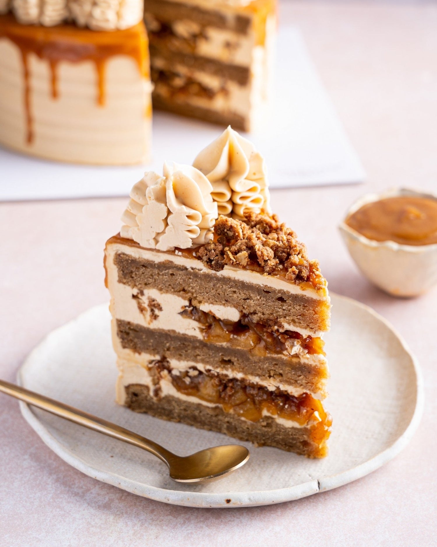 Apple &amp; Salted Caramel Cake
