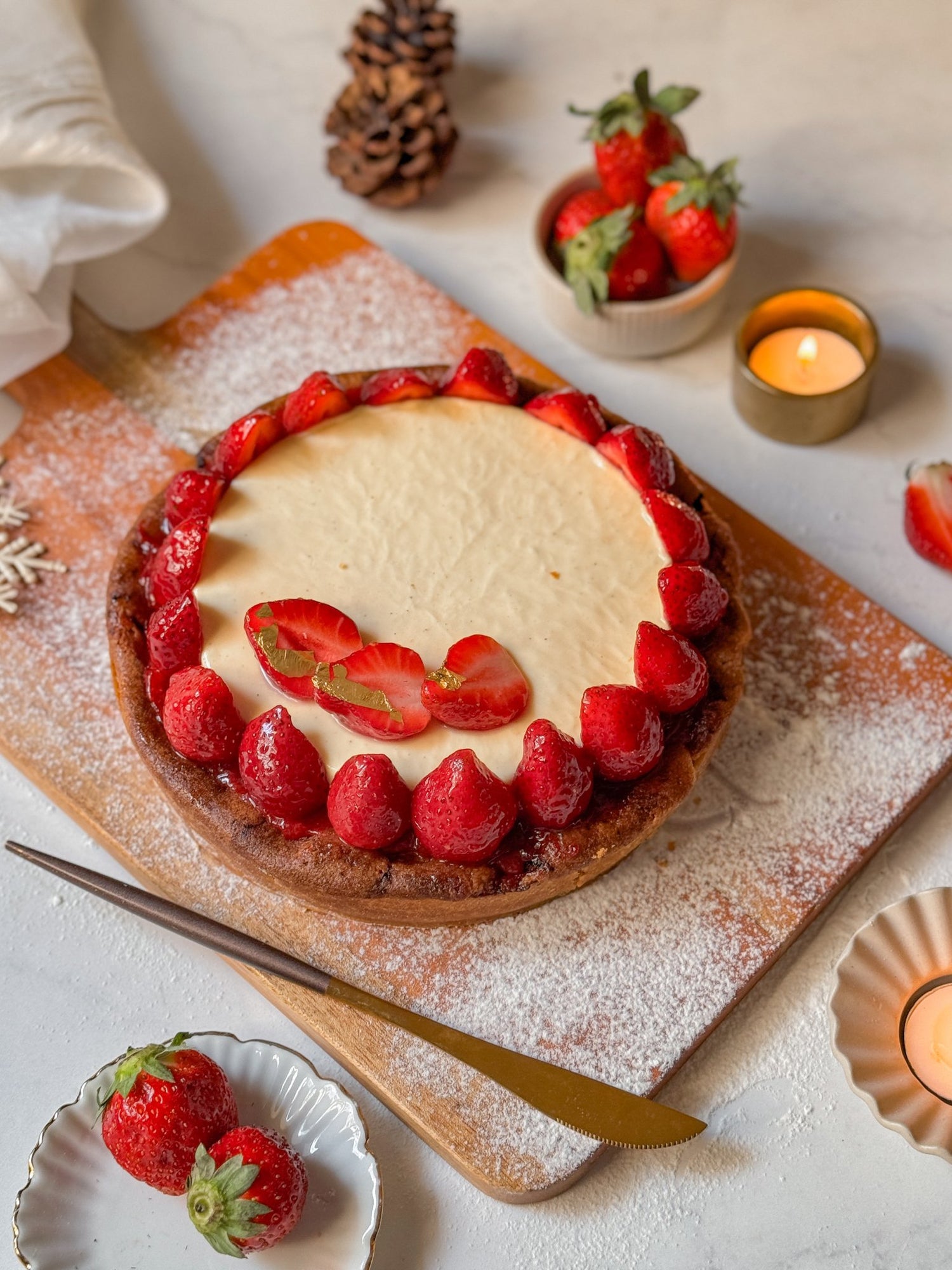 Strawberry Creme Brulee Tart