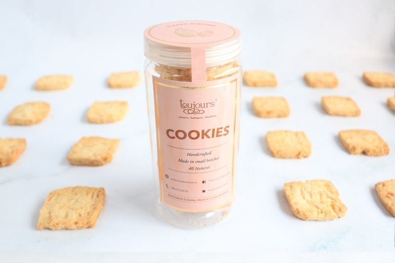 Flaked Almond Biscuits, Almond Biscuits, badam biscuits