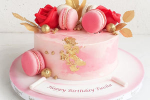 Watercolour Rose Cake