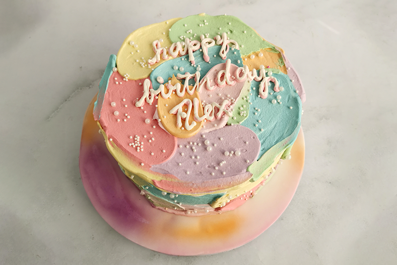 Rainbow Minimalist Cake